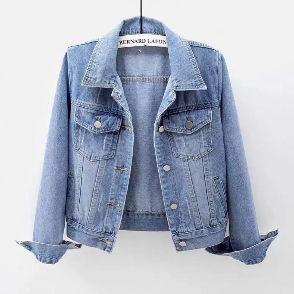 Soulmate Denim Dream Jacket - Wear Your Style Short Slim Jacket for Lovers Friends & Twin Flames - Light Blue / 2XL