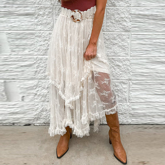 Soulmate Skirt | Irregular Hem Mesh Long Skirt for Women - Dreamy & Romantic Fairy Skirt