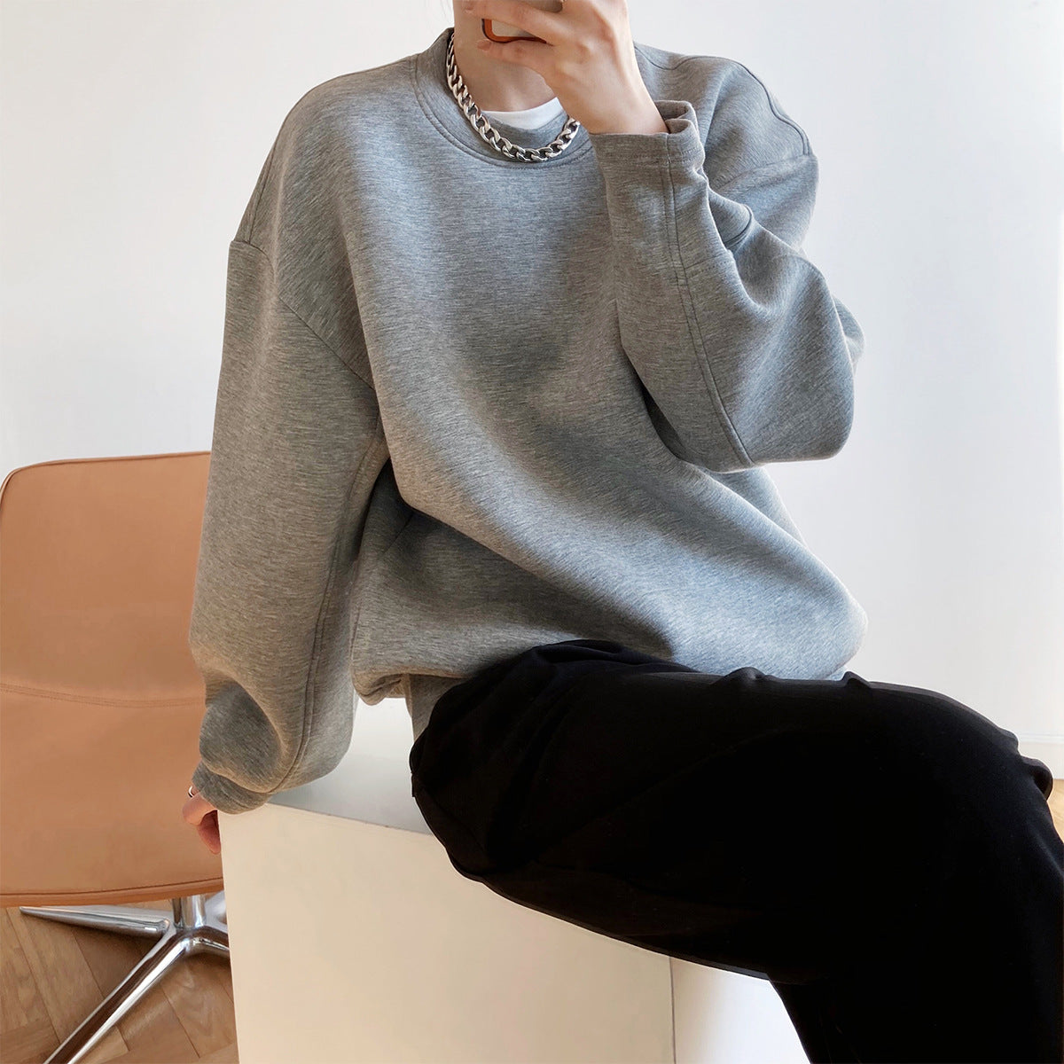 Space Cotton Hoodie – same ANTHEM | Streetwear for Soulmates & Chosen Family - Silver rat gray / M