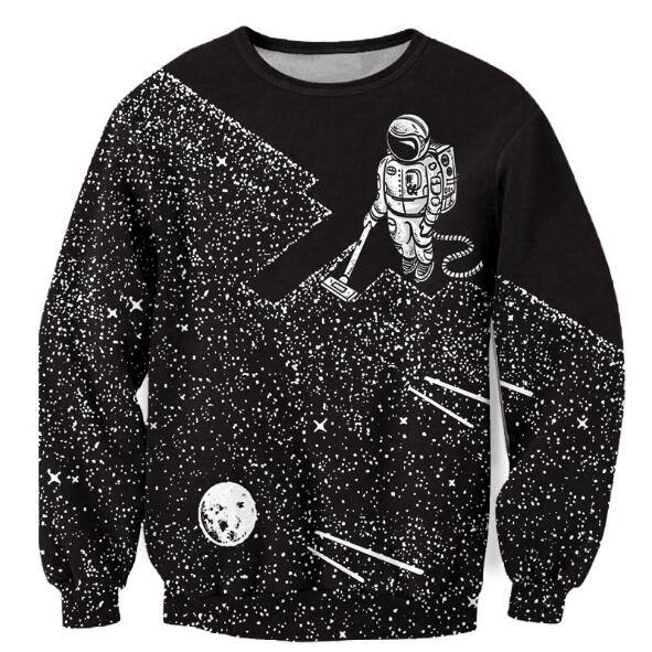 Space Vacuum Robot Pullover – Futuristic Streetwear for Soulmates | same ANTHEM - Black / S