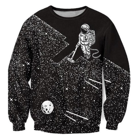 Space Vacuum Robot Pullover – Futuristic Streetwear for Soulmates | same ANTHEM - Black / S