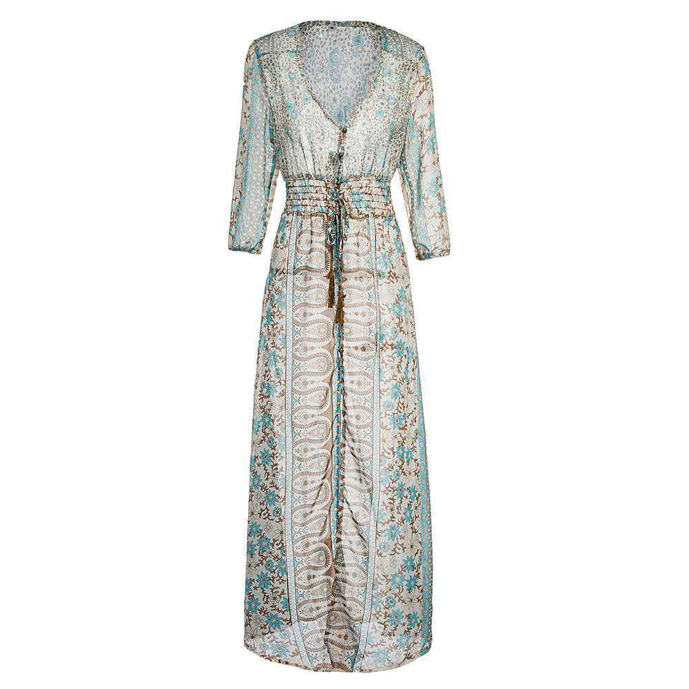 Spring & Summer Dresses for Lovers Friends & Soulmates | Women’s Long Dress | Same Anthem - Brown / 2XL