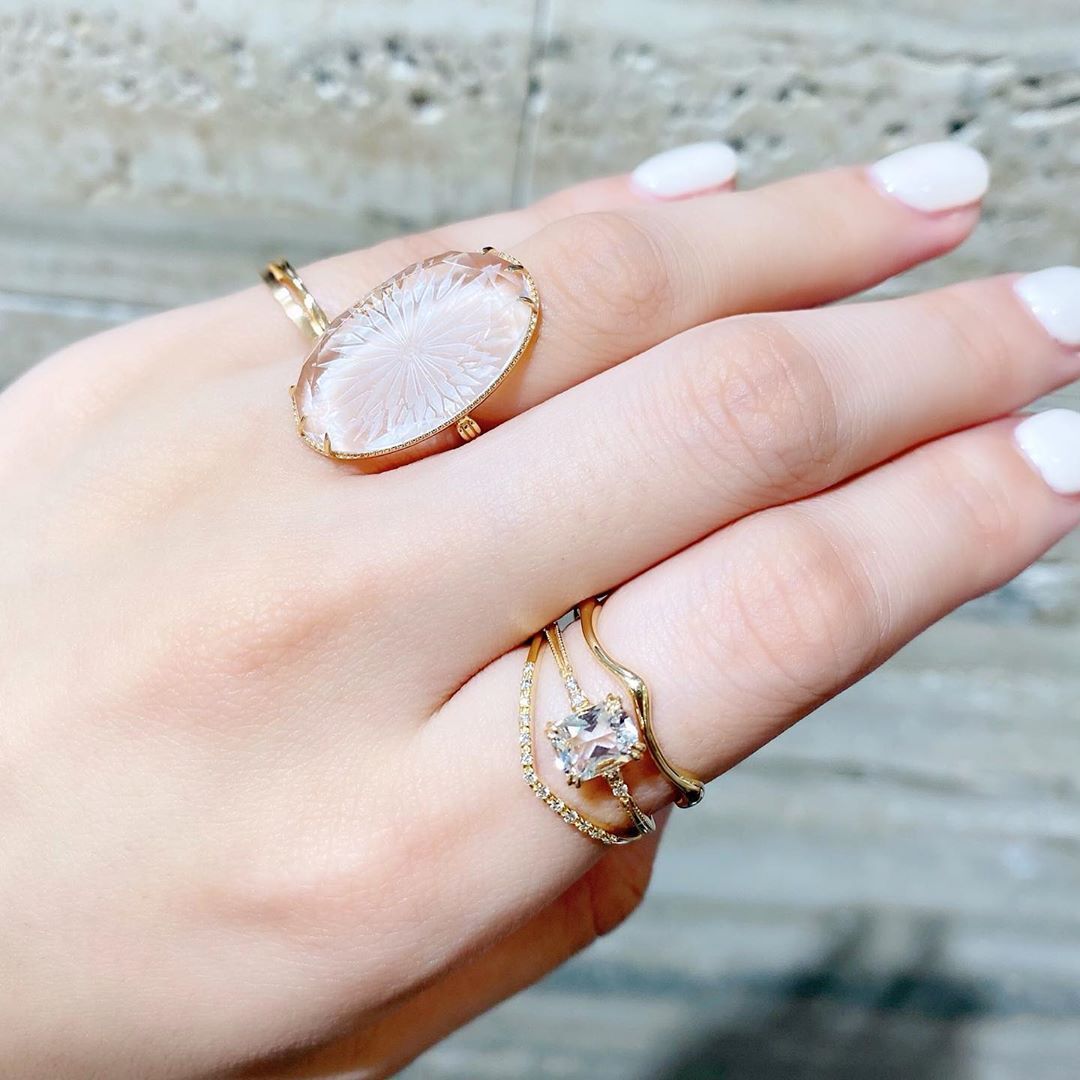 Square Rock Sugar Crystal Ring | Boho Soulmate Jewelry | Same Anthem