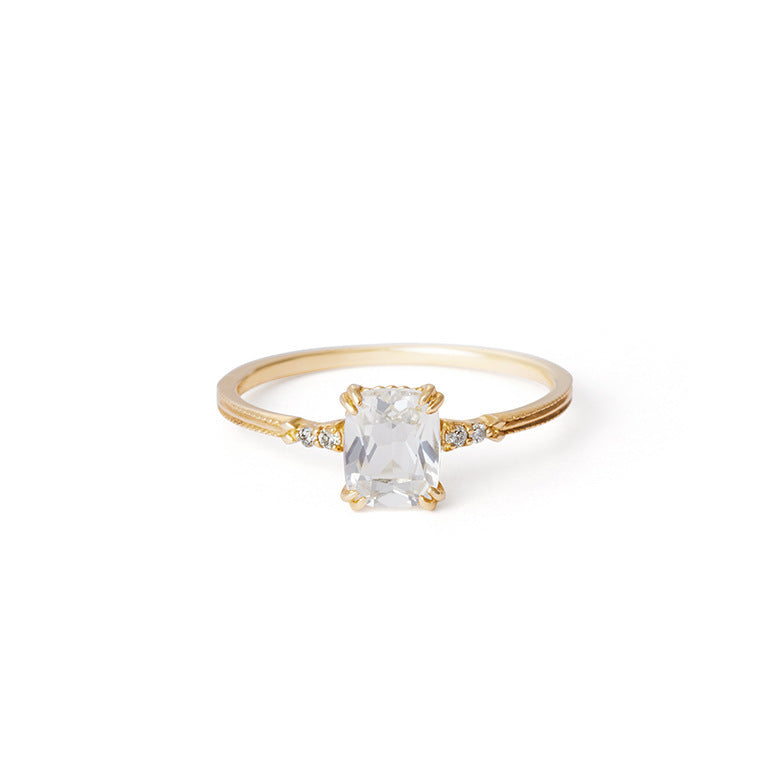 Square Rock Sugar Crystal Ring | Boho Soulmate Jewelry | Same Anthem