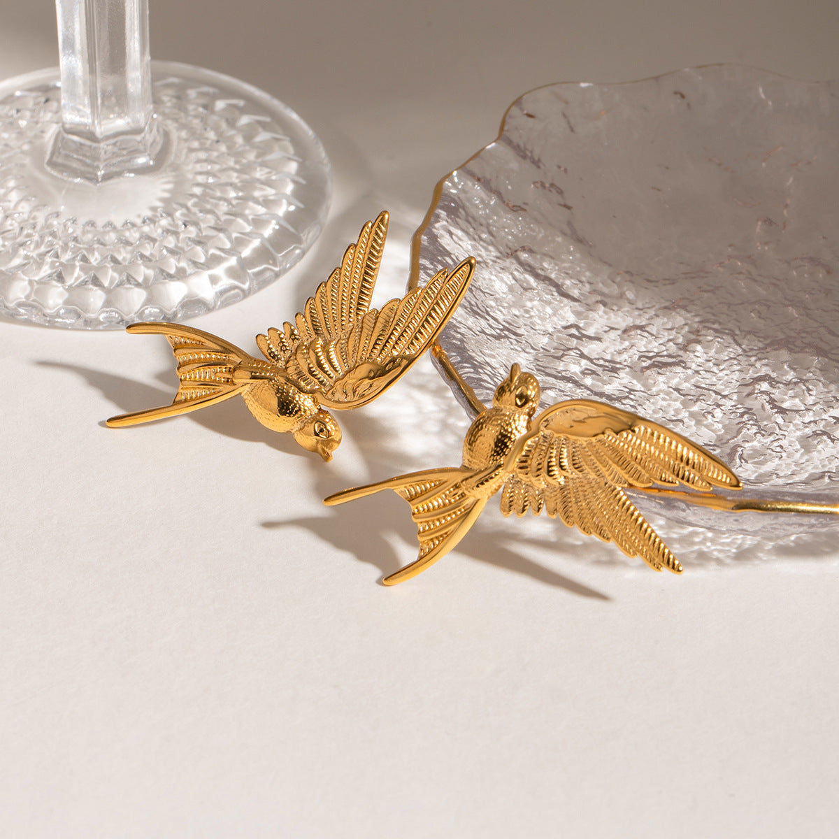 Stainless Steel Peace Dove Earrings Earrings Simple - JDE2410028