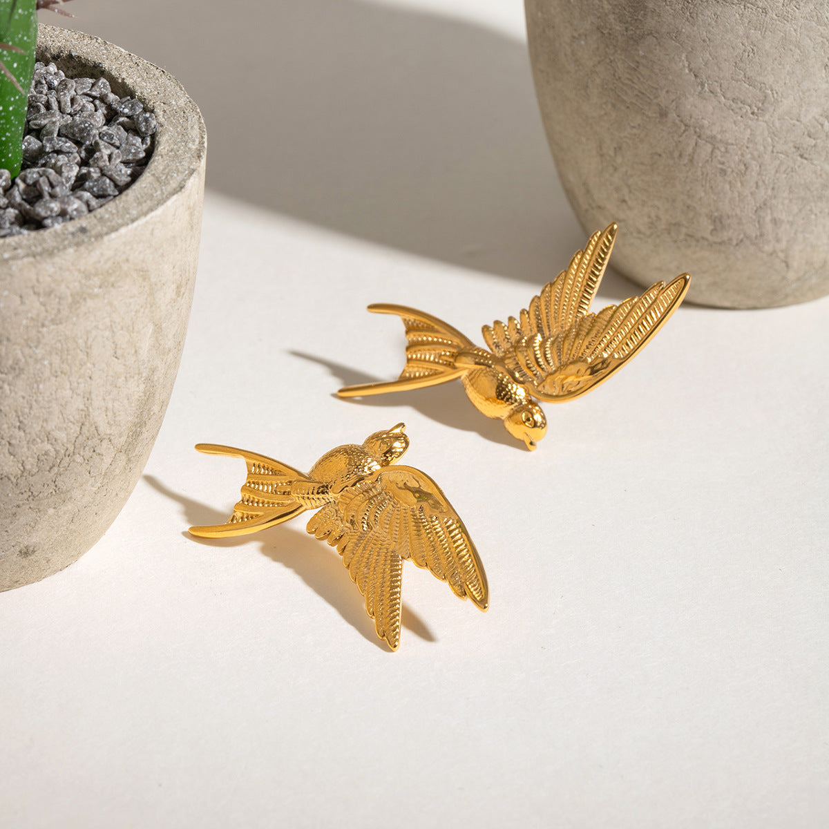 Stainless Steel Peace Dove Earrings Earrings Simple - JDE2410028
