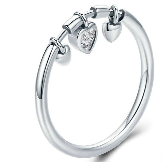 Sterling Silver Circon Heart Ring – Women’s Sparkling Jewellery | same ANTHEM