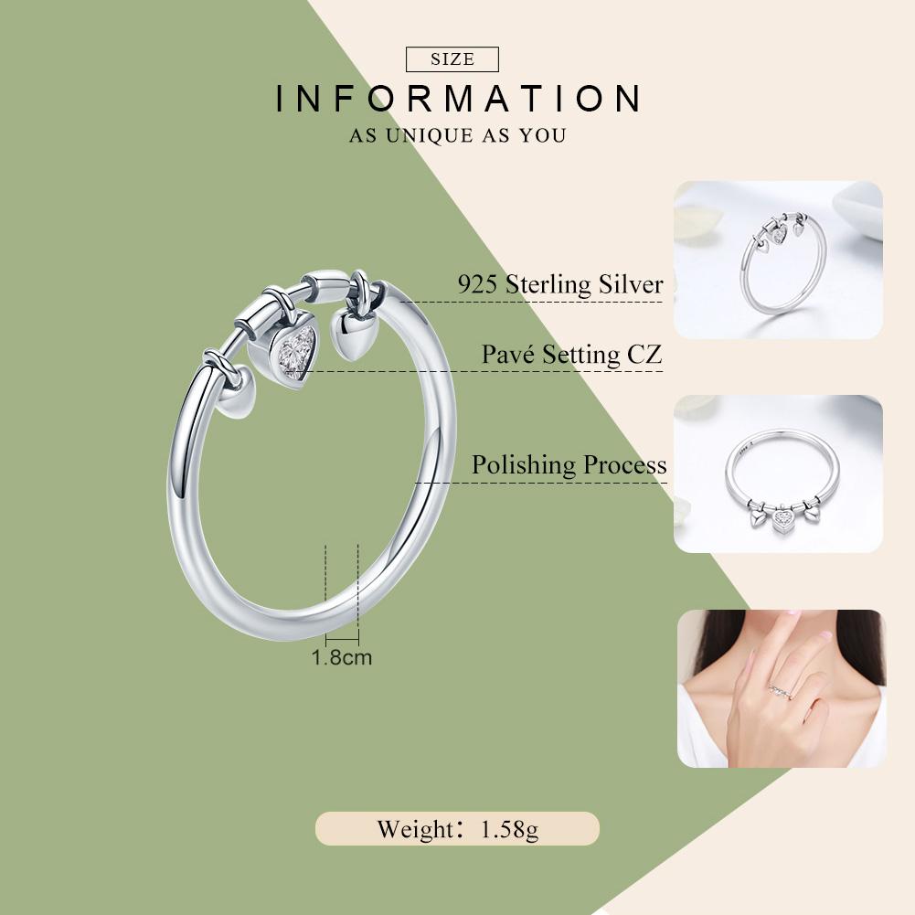 Sterling Silver Circon Heart Ring – Women’s Sparkling Jewellery | same ANTHEM