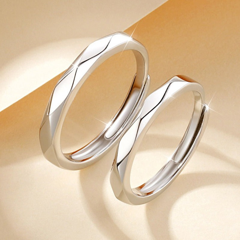 Sterling Silver Couple Rings – Adjustable Dedication Rings for Soulmates | same ANTHEM.