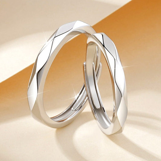 Sterling Silver Couple Rings – Adjustable Dedication Rings for Soulmates | same ANTHEM.