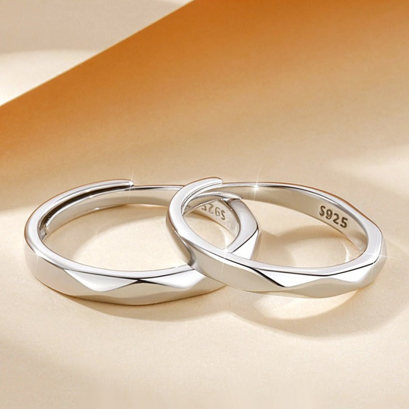 Sterling Silver Couple Rings – Adjustable Dedication Rings for Soulmates | same ANTHEM.