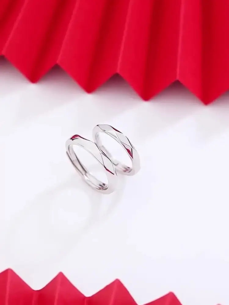Sterling Silver Couple Rings – Adjustable Dedication Rings for Soulmates | same ANTHEM.