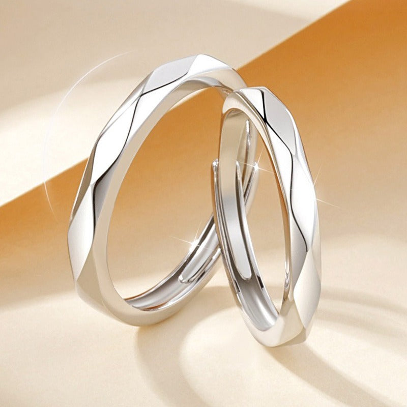 Sterling Silver Couple Rings – Adjustable Dedication Rings for Soulmates | same ANTHEM.