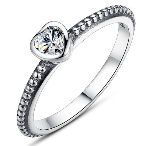 Sterling Silver Love Heart Ring – Women’s Romantic Jewellery | same ANTHEM - PA7107-6