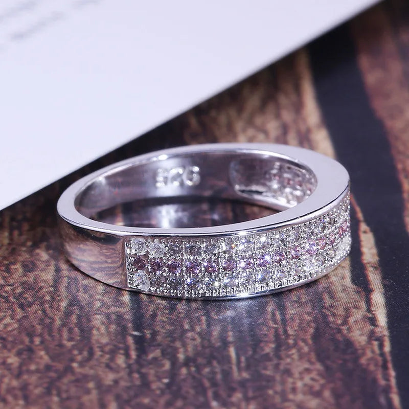 Sterling Silver Ring with Round Sapphire Zircon Gemstone | same ANTHEM