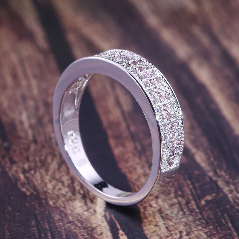 Sterling Silver Ring with Round Sapphire Zircon Gemstone | same ANTHEM