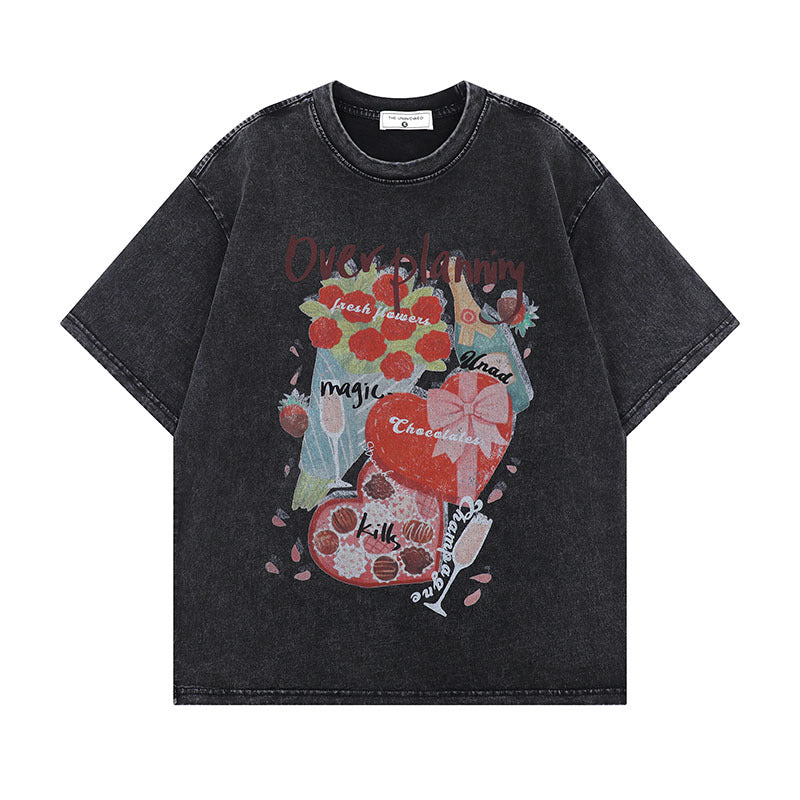 Streetwear Washed Cotton Unisex Tee | Loose Summer Top | same ANTHEM. - AS0520-Black / S
