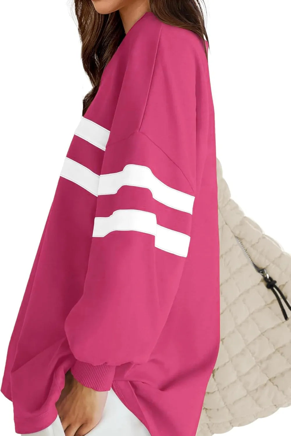 Striped Dropped Shoulder Sweatshirt – same ANTHEM | Dreamy Streetwear for Soulmates & Lovers
