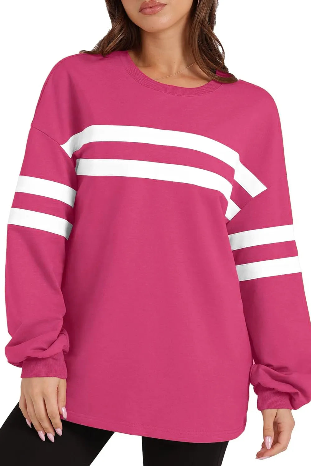 Striped Dropped Shoulder Sweatshirt – same ANTHEM | Dreamy Streetwear for Soulmates & Lovers
