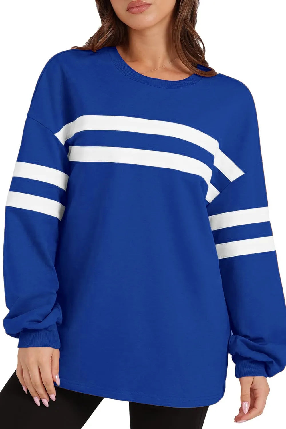 Striped Dropped Shoulder Sweatshirt – same ANTHEM | Dreamy Streetwear for Soulmates & Lovers