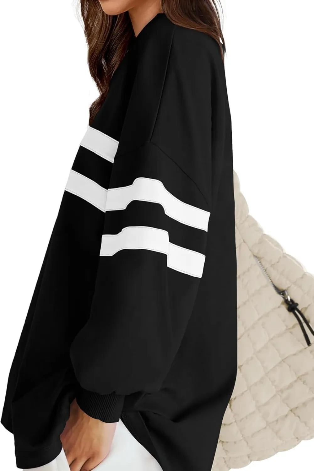 Striped Dropped Shoulder Sweatshirt – same ANTHEM | Dreamy Streetwear for Soulmates & Lovers