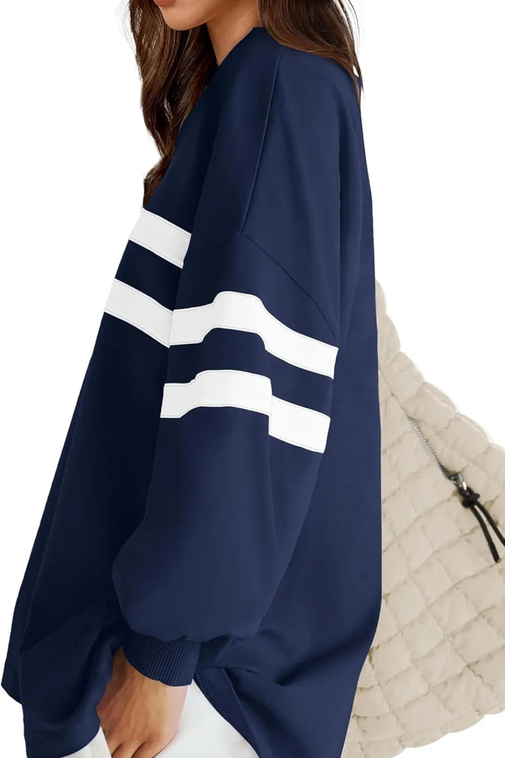 Striped Dropped Shoulder Sweatshirt – same ANTHEM | Dreamy Streetwear for Soulmates & Lovers