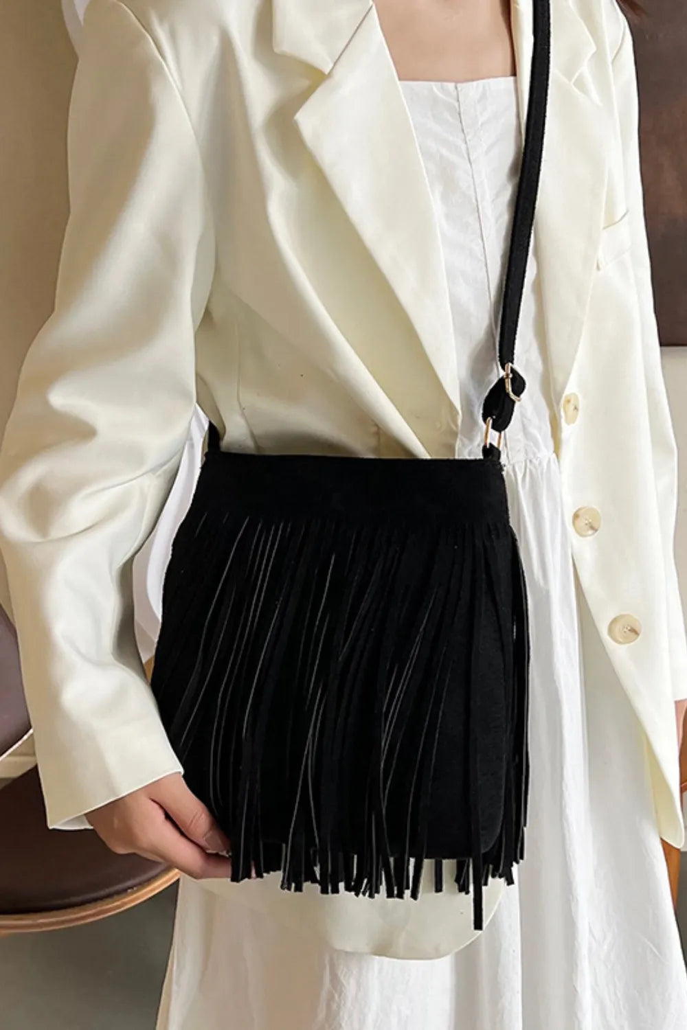 Suede Fringe Shoulder Bag – Soulmate Wear Accessory | same ANTHEM