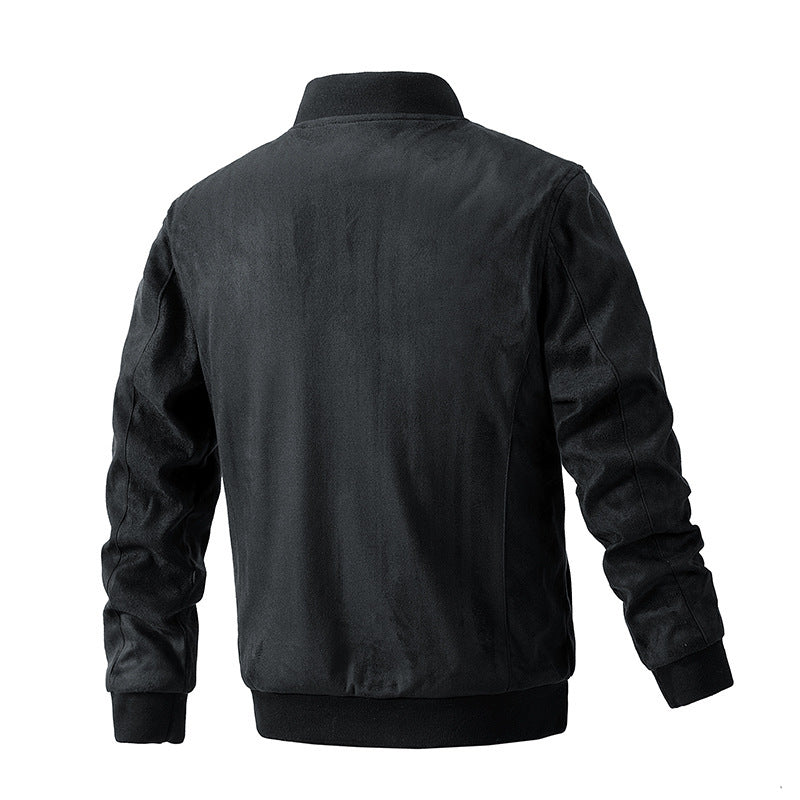 Suede Stand Collar Men’s Jacket – Classic Casual with Street Soul | same ANTHEM