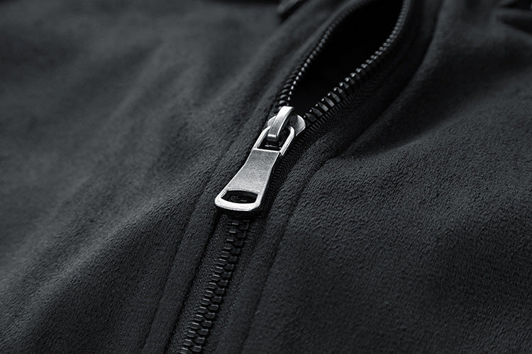 Suede Stand Collar Men’s Jacket – Classic Casual with Street Soul | same ANTHEM