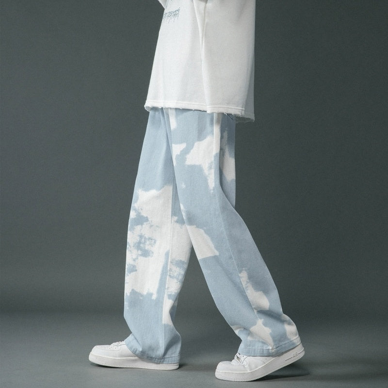 Tie Dyed Denim Straight Leg Pants for Boys – Casual Cool Soulmate Style | Same Anthem - Pants