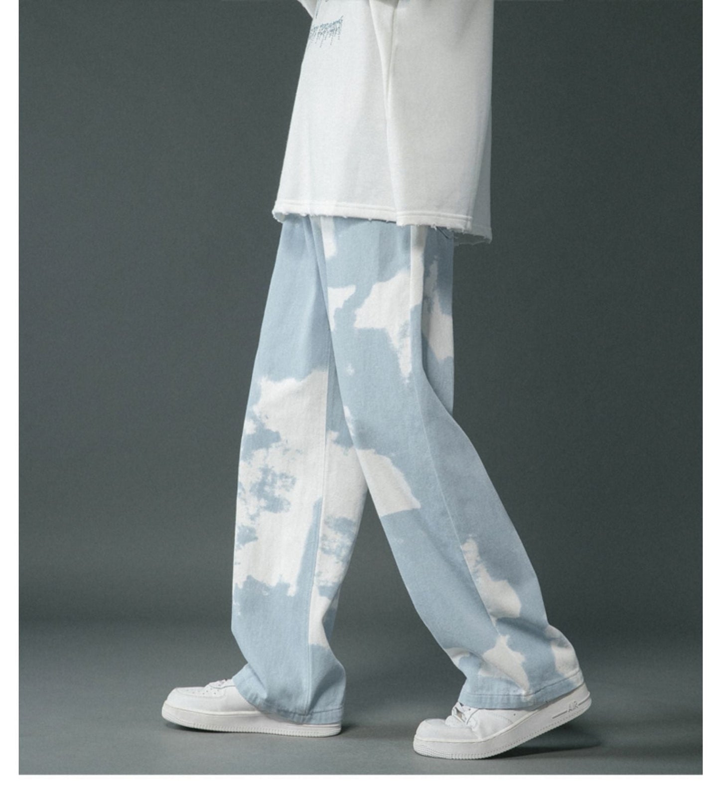 Tie Dyed Denim Straight Leg Pants for Boys – Casual Cool Soulmate Style | Same Anthem - Pants
