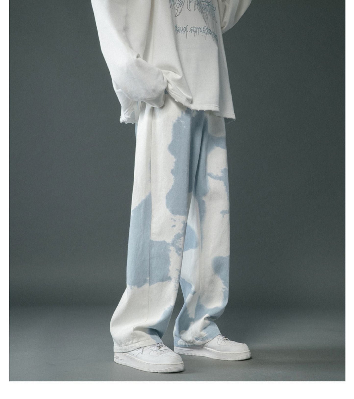 Tie Dyed Denim Straight Leg Pants for Boys – Casual Cool Soulmate Style | Same Anthem - Pants