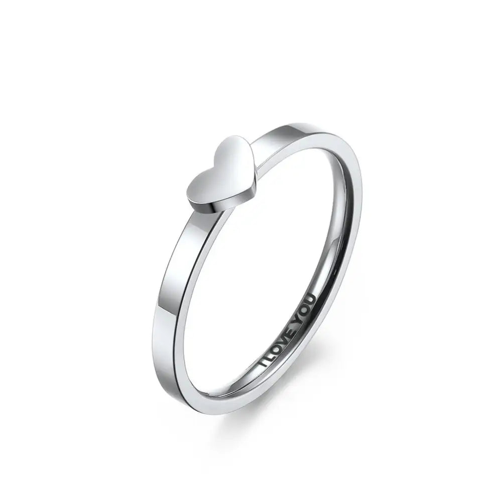 Titanium Heart Hollow Couple Rings – Soulmate Streetwear Jewelry | same ANTHEM. - For Women / 5#