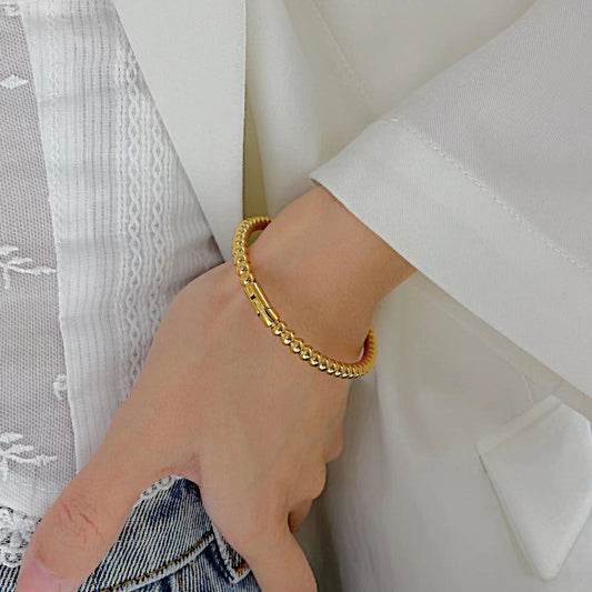 Titanium Steel Bead Bracelet | Boho Chic Love Vibes | same ANTHEM - Jewellery