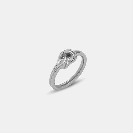 Titanium Steel Knot Ring – Minimalist Statement Jewelry | same ANTHEM. - Silver / 6
