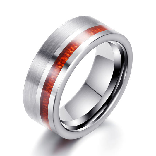Tungsten Wood Grain Ring for Men – same ANTHEM. Soulmate Streetwear Jewelry - Wood Grain / No10 - Jewellery