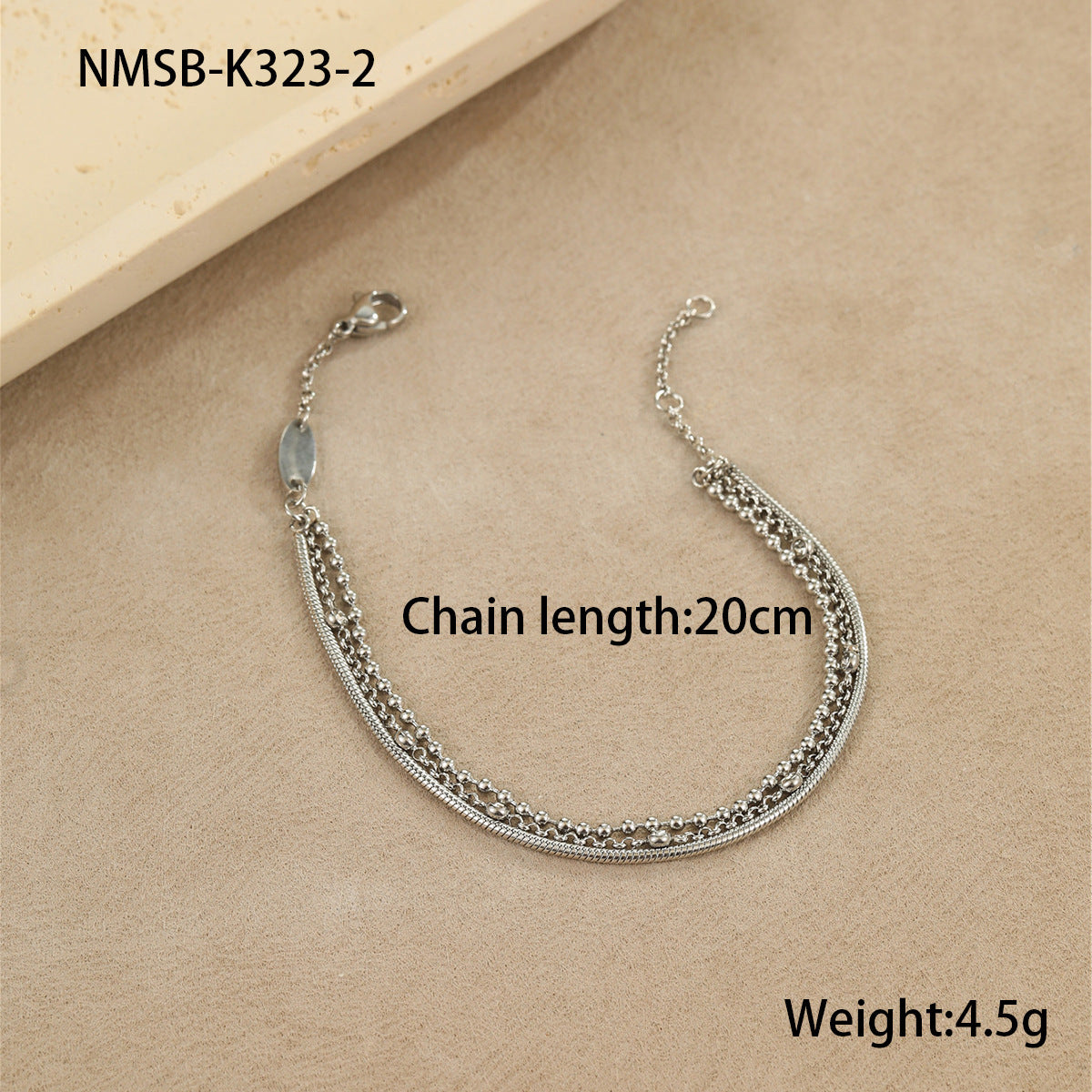 Twin Inlaid Zircon Bracelet | same ANTHEM. Soulmate Streetwear Jewellery - Steel Bracelet / 18K