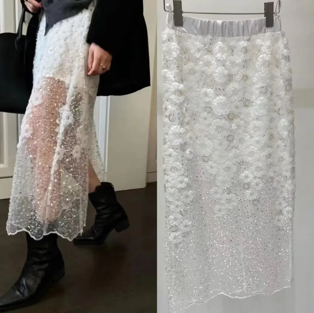 Versatile Floral Gauze Skirt | same ANTHEM.