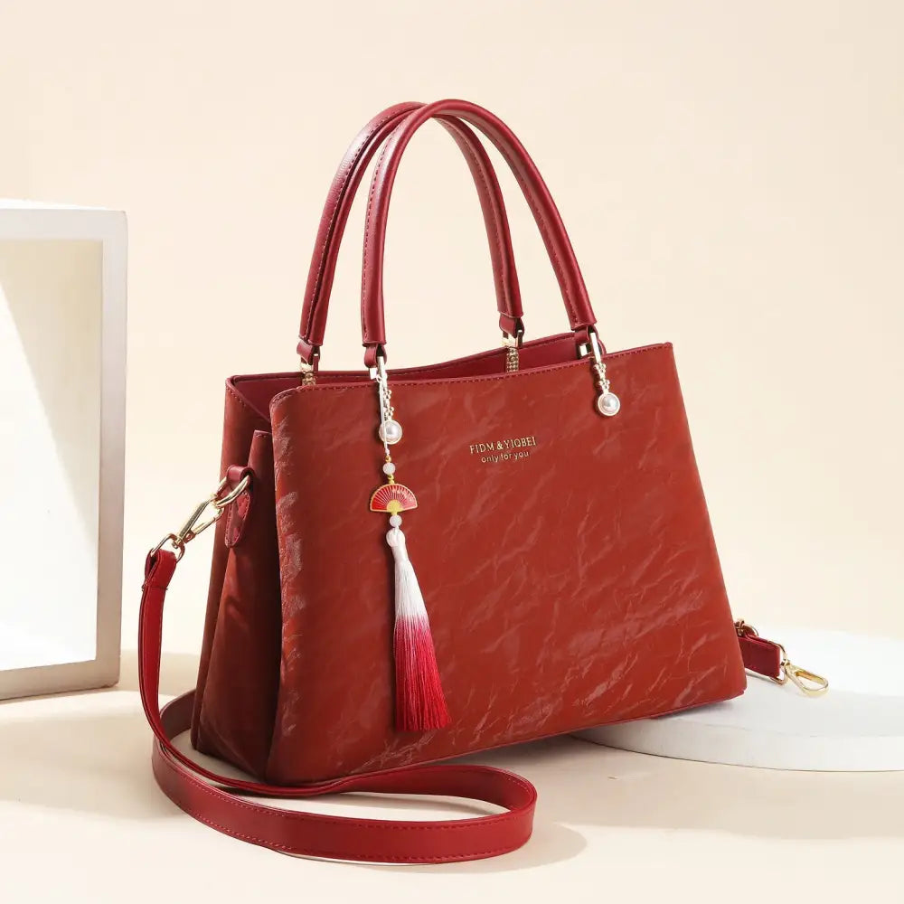Versatile Handheld Tote – Soulmate Streetwear Bag | same ANTHEM - Red