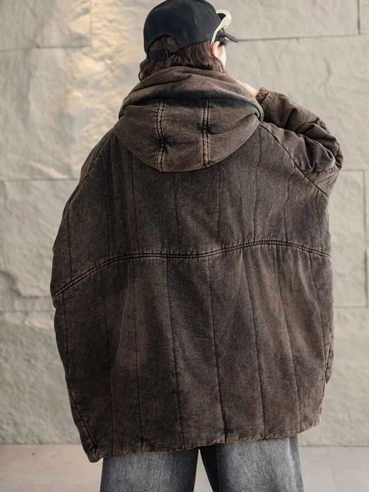 versized Hooded Denim Parka – same ANTHEM. Cozy Streetwear for Soulmates