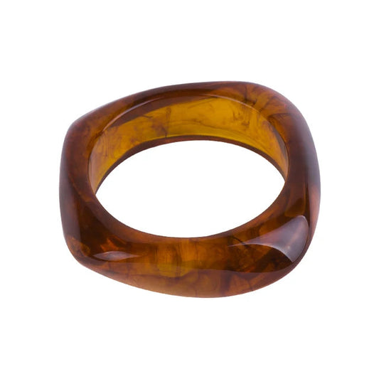 Vintage Colorful Resin Cuff Bracelets for Women Soulmate Wear & Geometric Statement Jewellery | same ANTHEM. - amber