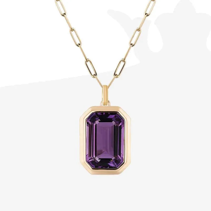 Vintage Crystal Pendant Necklace – Gold-Plated Cuba Chain | same ANTHEM.