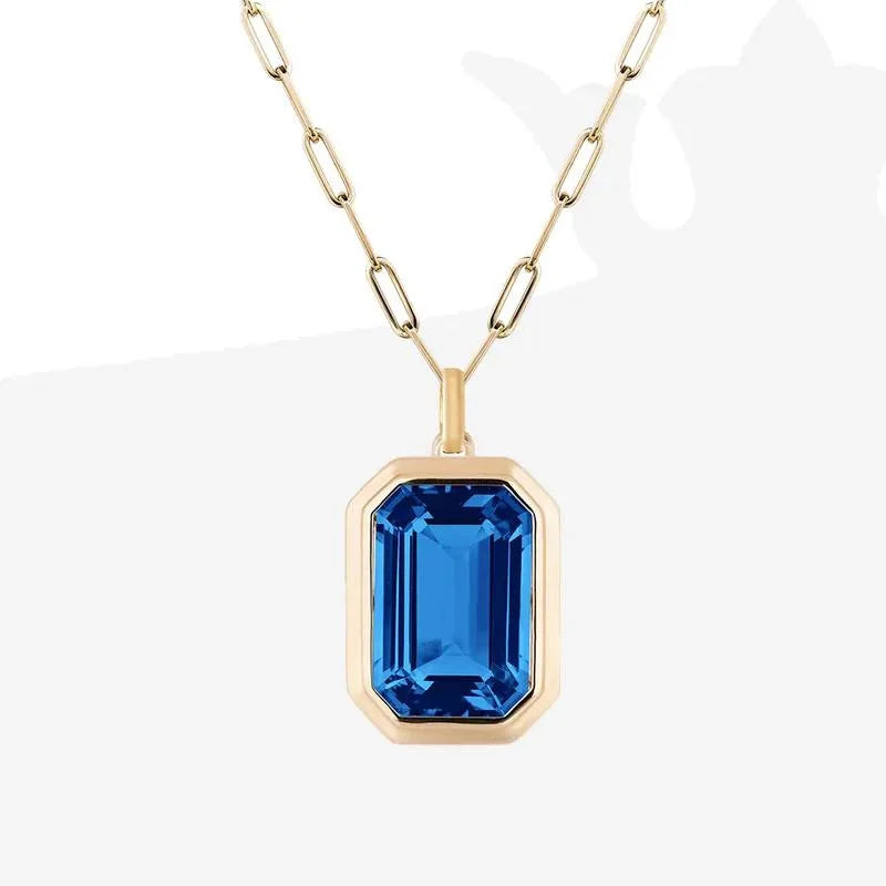 Vintage Crystal Pendant Necklace – Gold-Plated Cuba Chain | same ANTHEM.