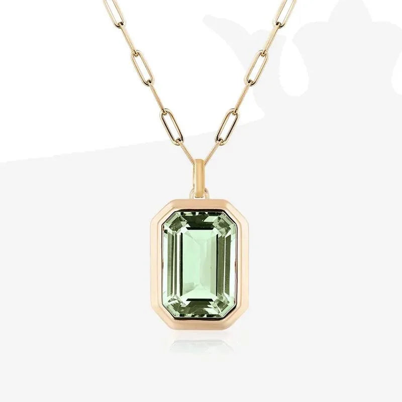 Vintage Crystal Pendant Necklace – Gold-Plated Cuba Chain | same ANTHEM.