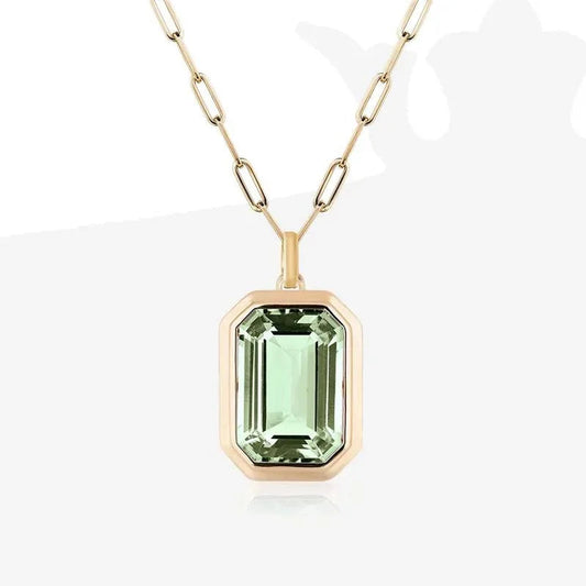 Vintage Crystal Pendant Necklace – Gold-Plated Cuba Chain | same ANTHEM.