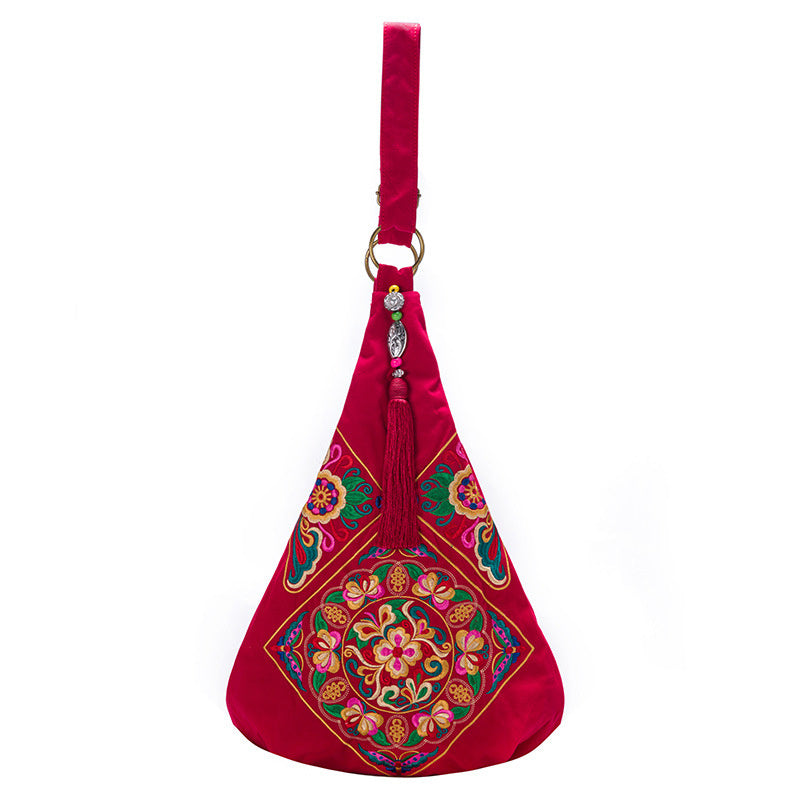Vintage embroidery bag - Red - Bag