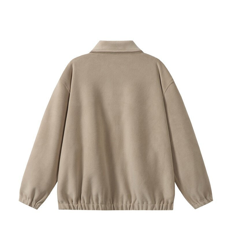 Vintage Fleece Turn-down Collar Jacket – Casual Outerwear | same ANTHEM
