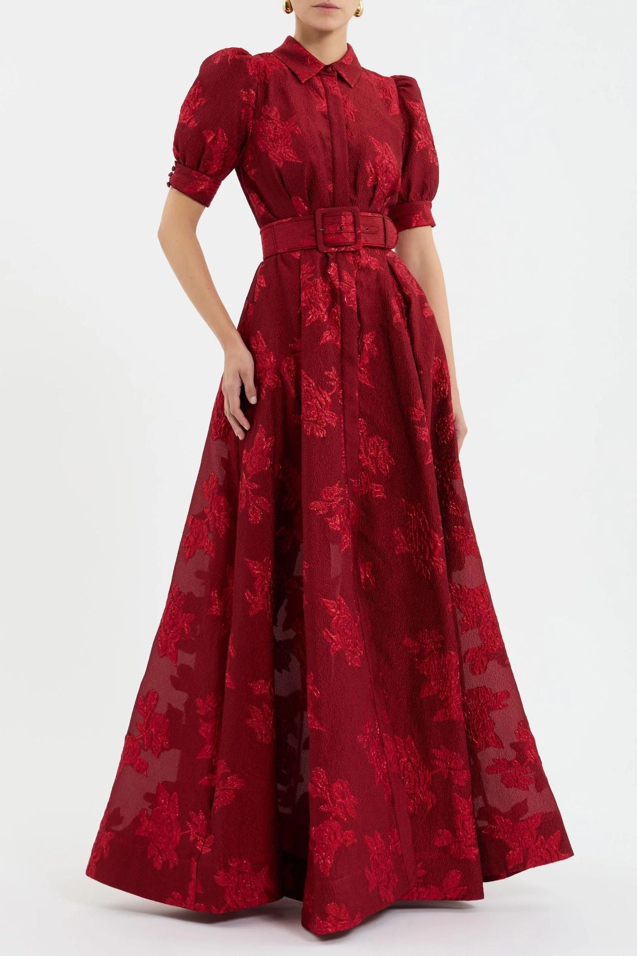 Vintage French Long Dress – same ANTHEM. Romantic Streetwear for Soulmates - Dark Reddish Brown / S
