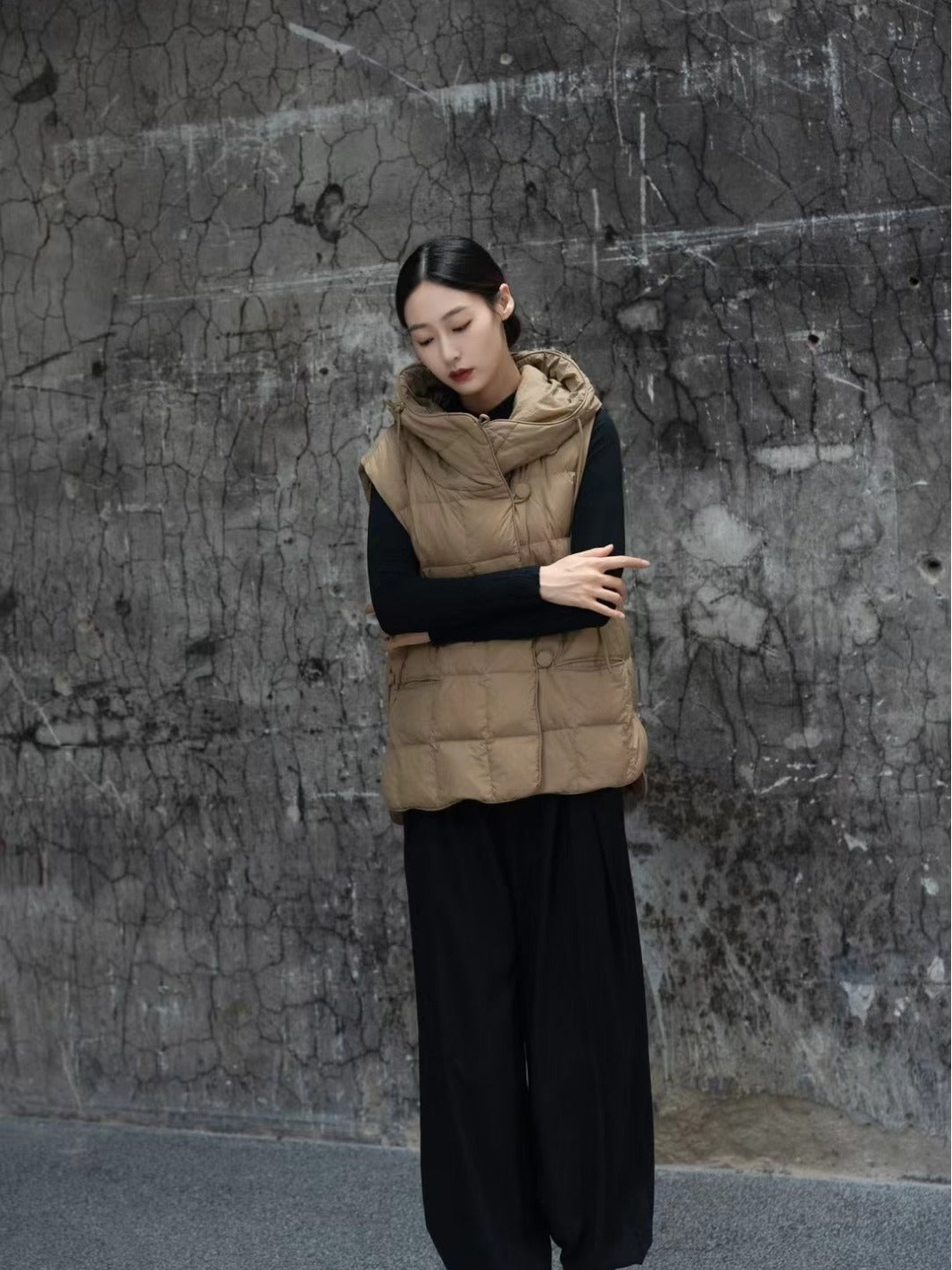 Vintage Hooded Sleeveless Vest – Soulmate Streetwear | same ANTHEM - Khaki / XL