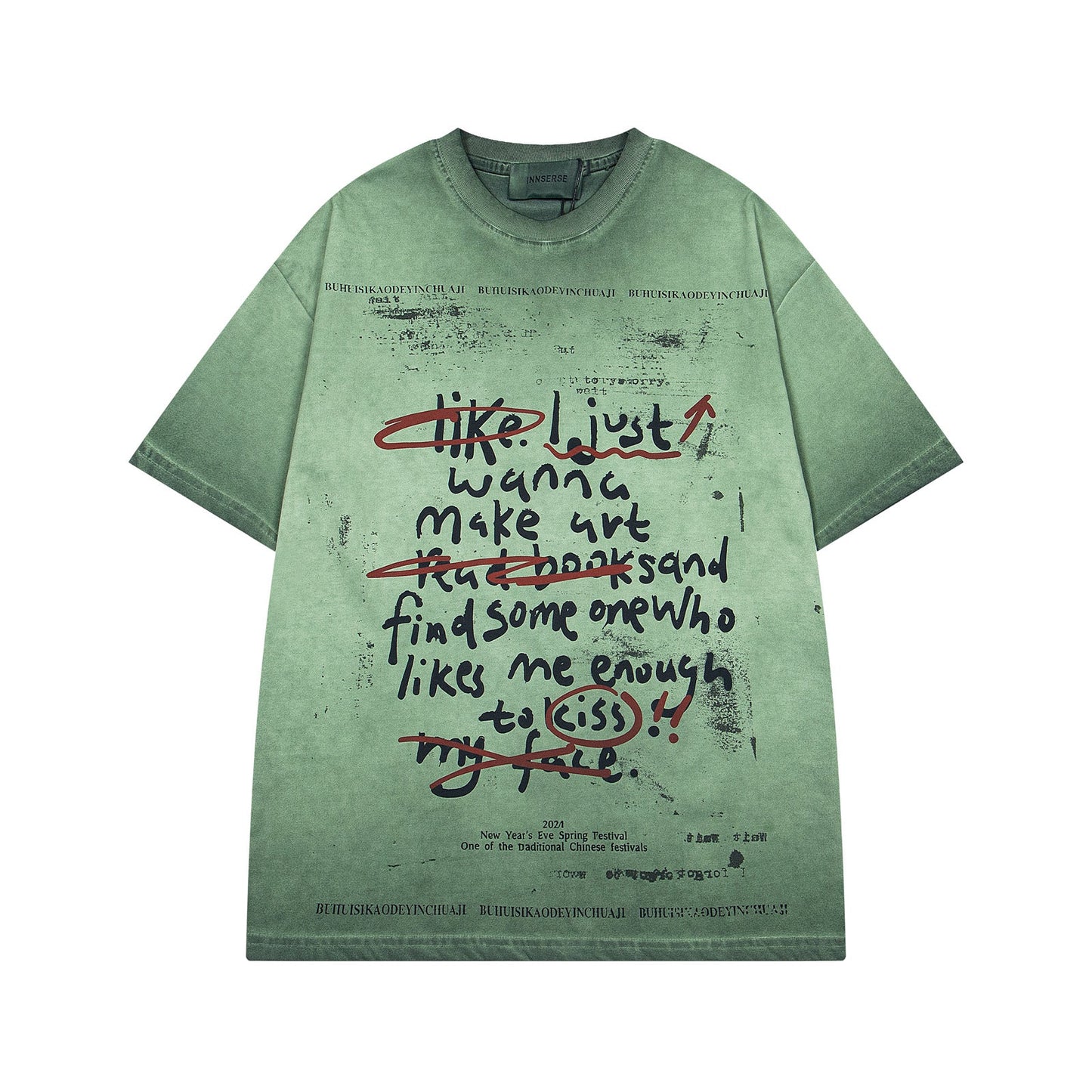Vintage Letter Print T-Shirt – Soulmate Streetwear for Men | same ANTHEM